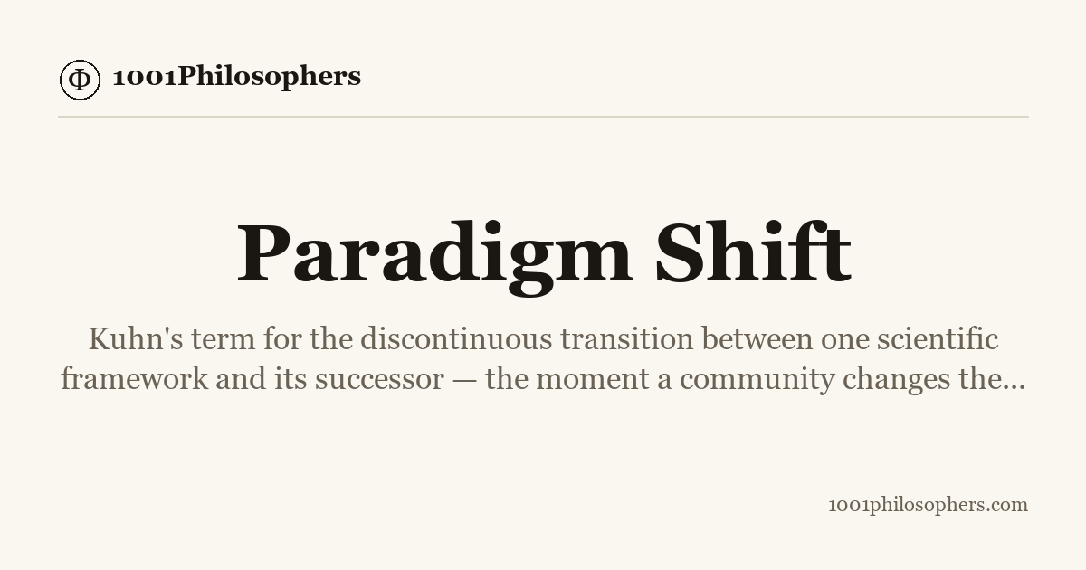 Paradigm Shift - Definition, Meaning, and Philosophers | 1001Philosophers